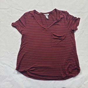 Full Tilt Medium striped pocket tee